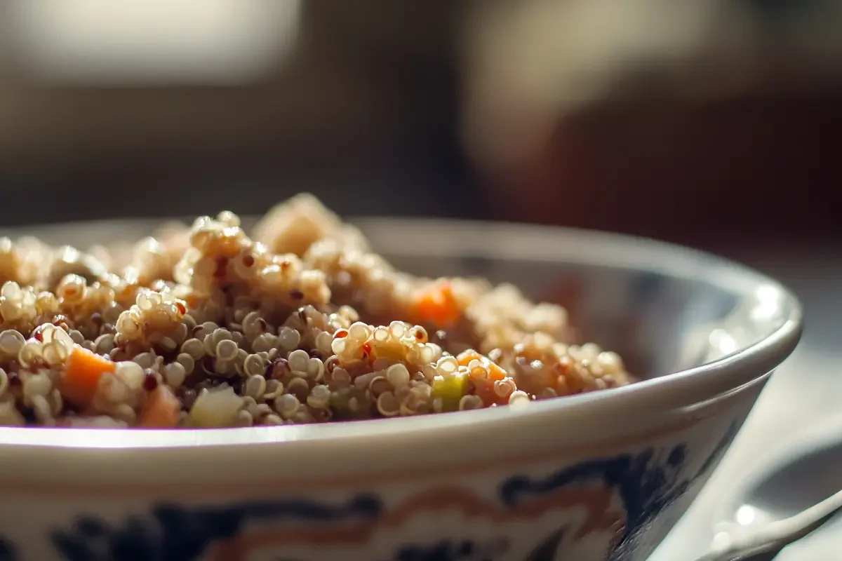 Mediterranean Quinoa Salad in a bowl