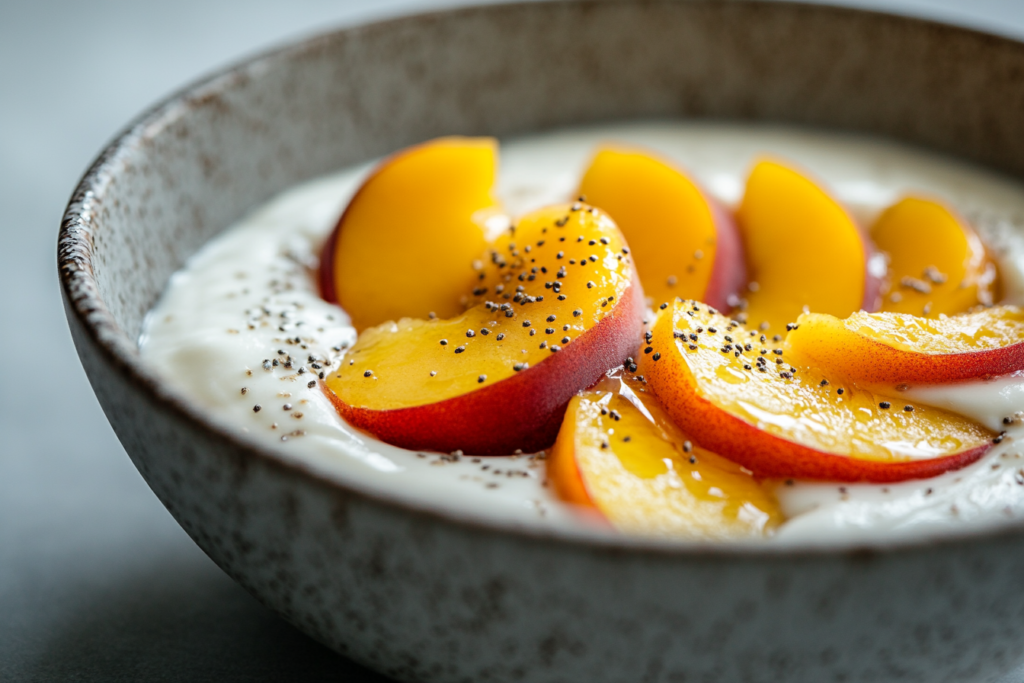 Yogurt with Peaches and Honey