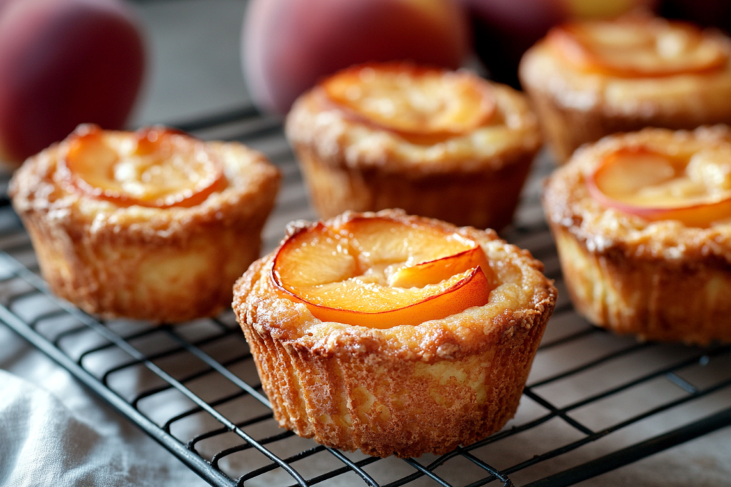 Freshly Baked Peach Muffins