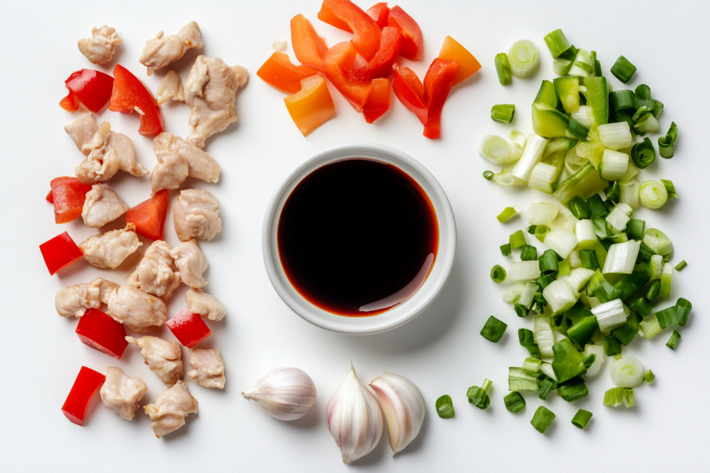 Fresh ingredients for a naturally healthy stir fry