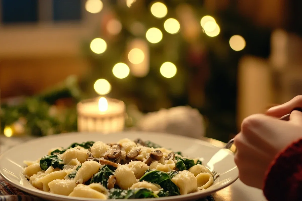 Spinach and Mushroom Pasta lifestyle image