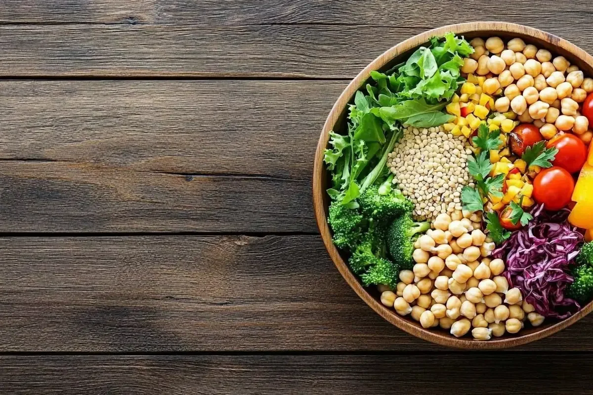 A vibrant and healthy Buddha Bowl with colorful ingredients.