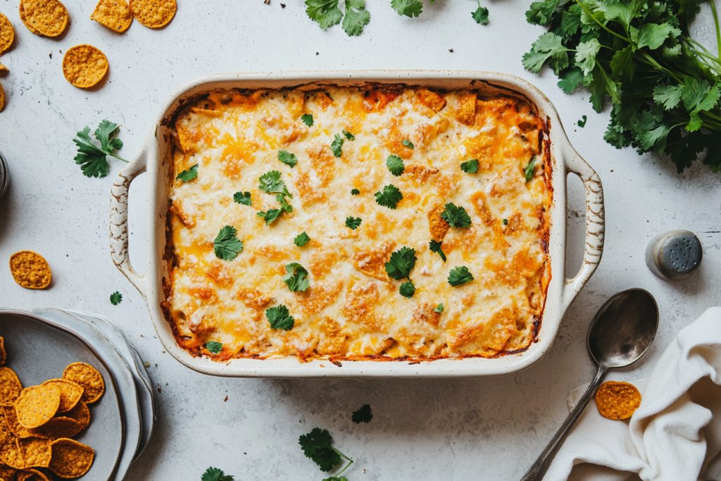 Chicken dorito casserole recipe, a delicious and easy meal.