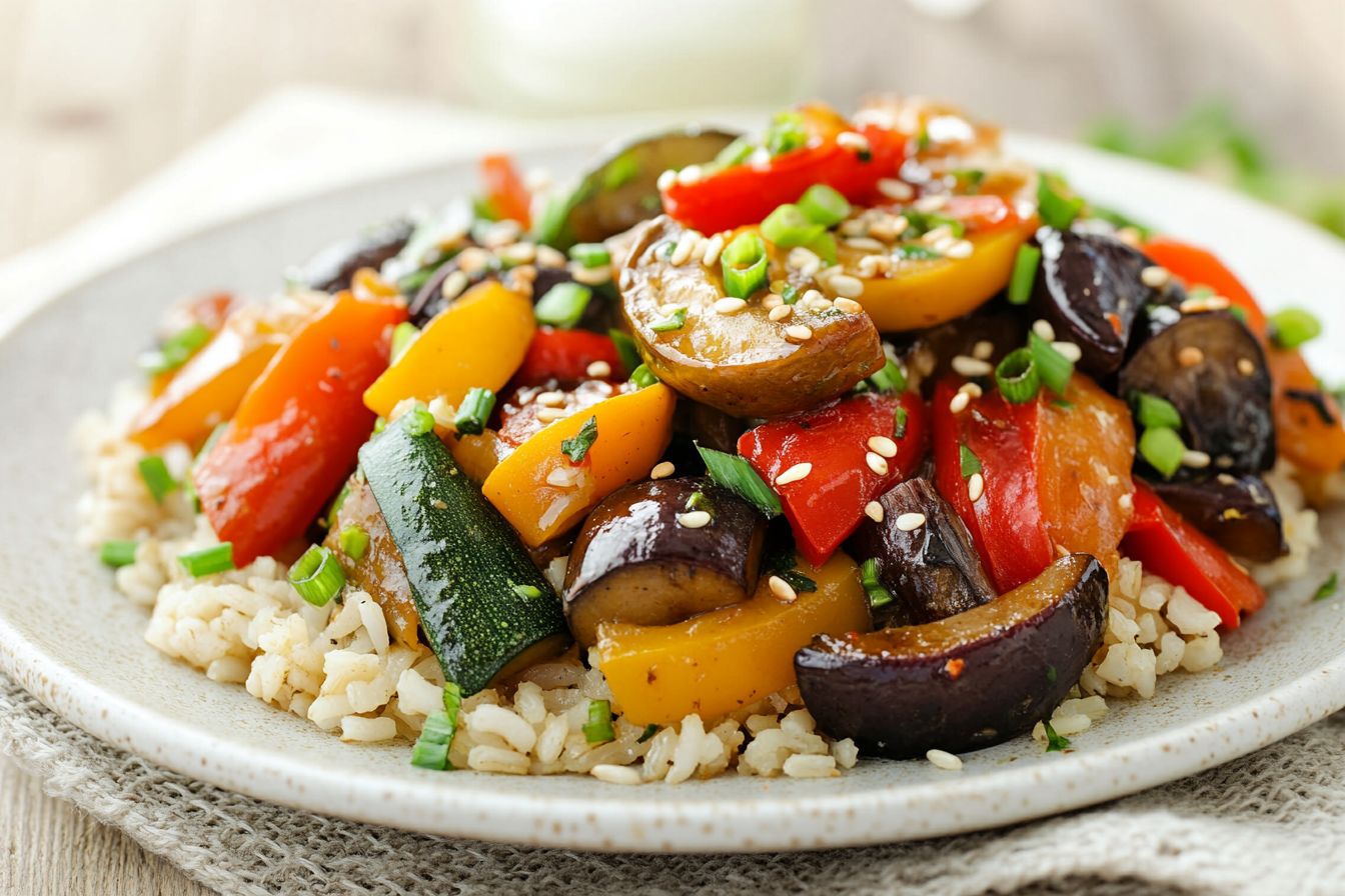 A delicious and healthy stir-fry with frozen vegetables.