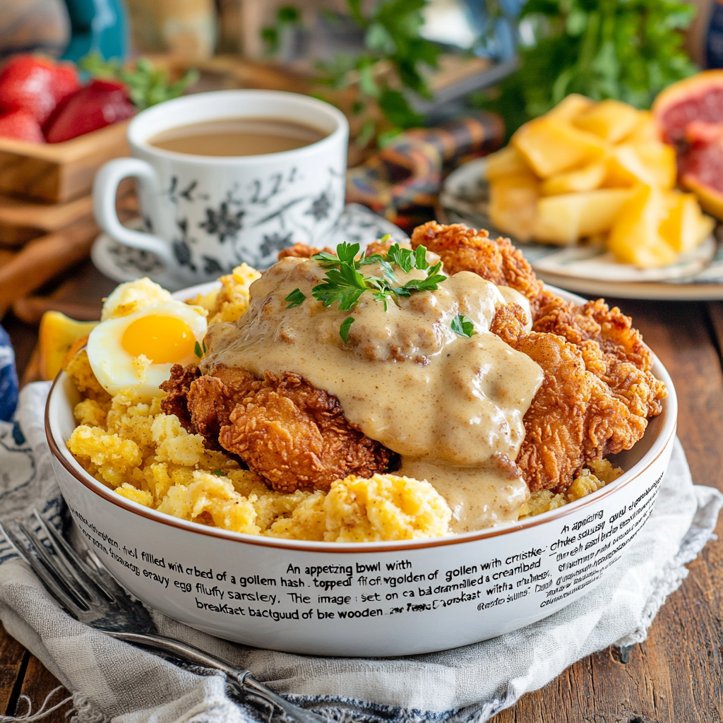 Country Fried Chicken Breakfast Bowl: A Hearty Southern Delight