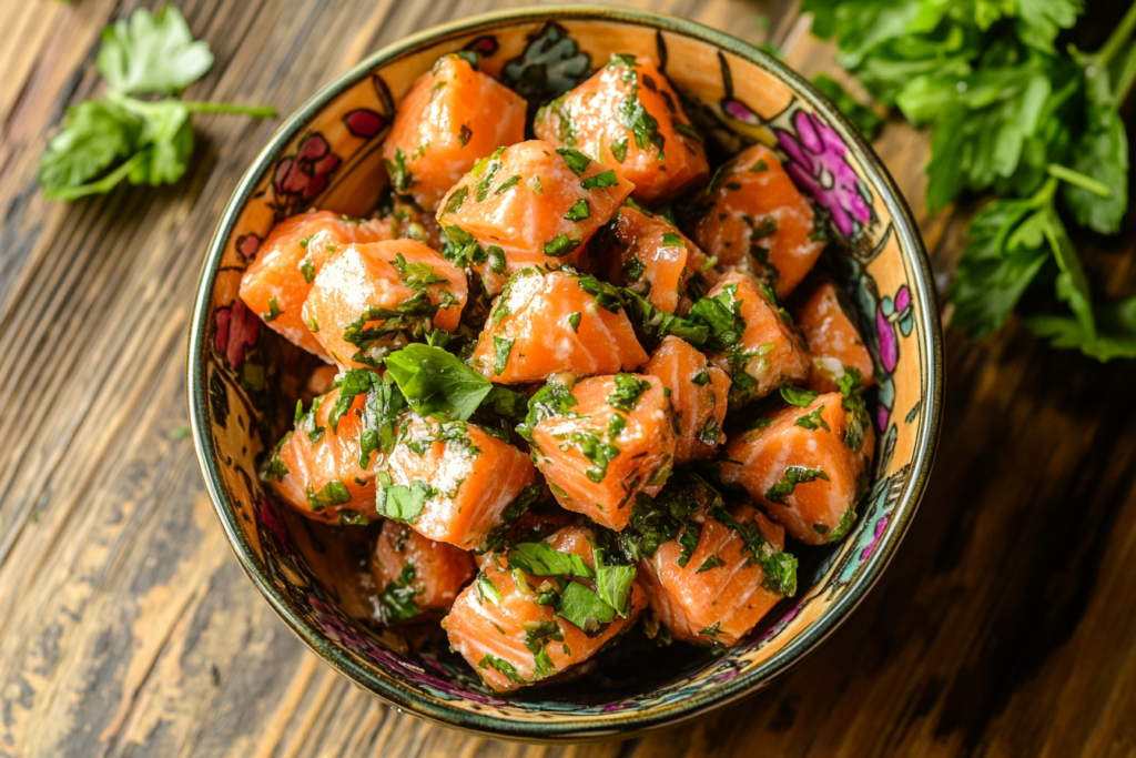 Delicious salmon bites