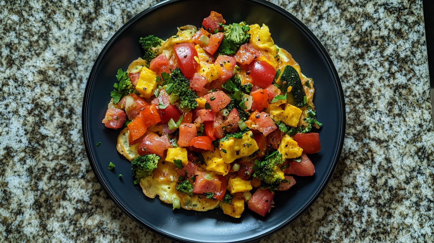 Are omelettes healthy for weight loss? A colorful veggie omelette.