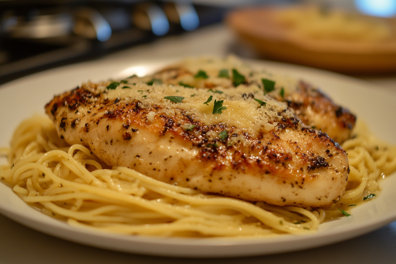 Garlic Parmesan Chicken and Pasta