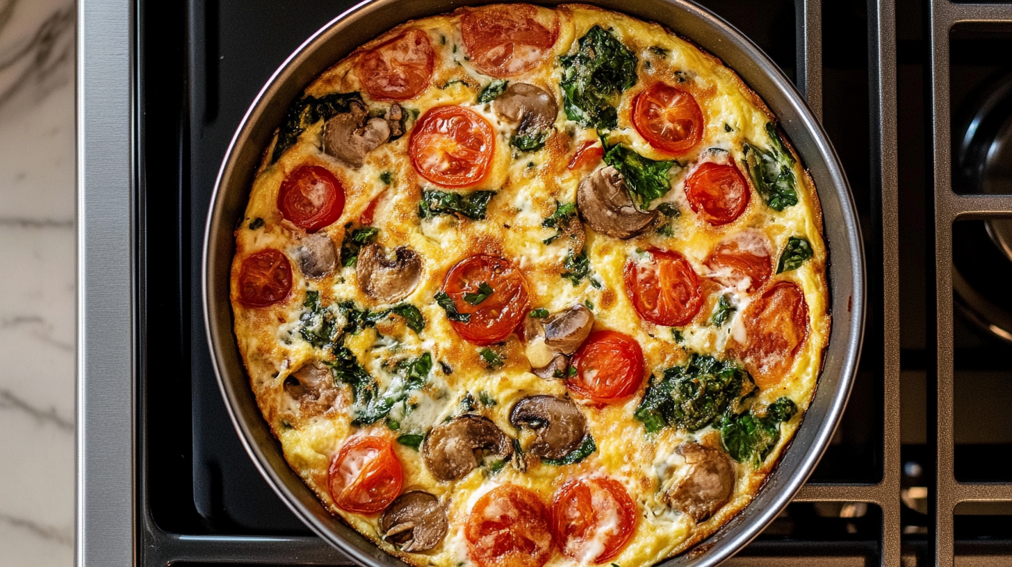 Low Sodium Omelette Recipe (No Salt Added) served with fresh herbs
