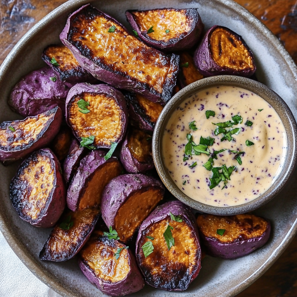 Roasted Purple Sweet Potatoes